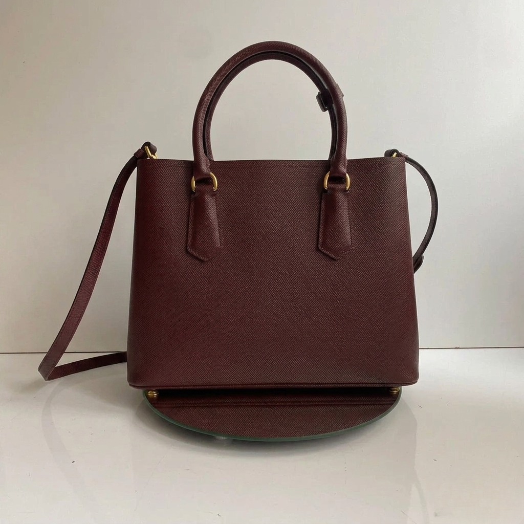 Bag Prad Burgundy Leather