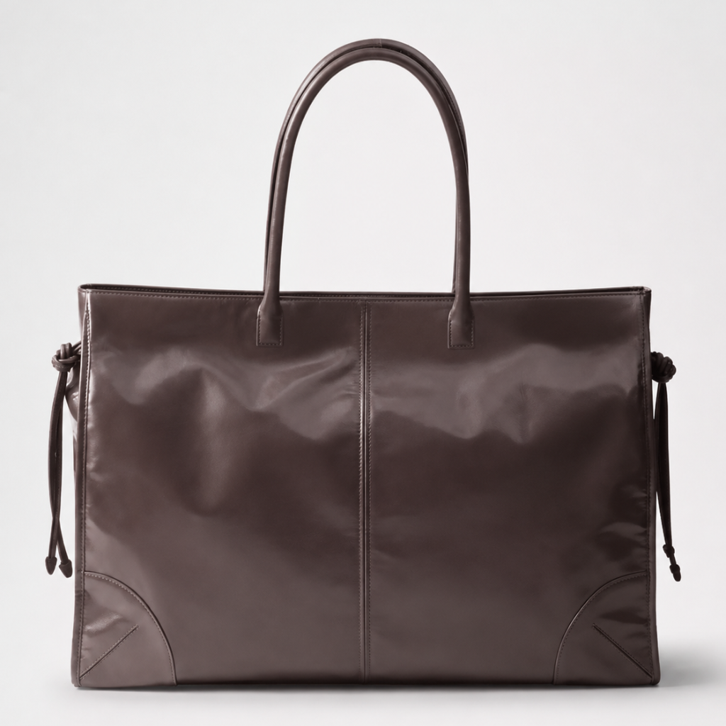 Bag Leather Tot Prad Brown