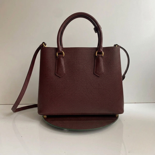 Bag Prad Burgundy Leather