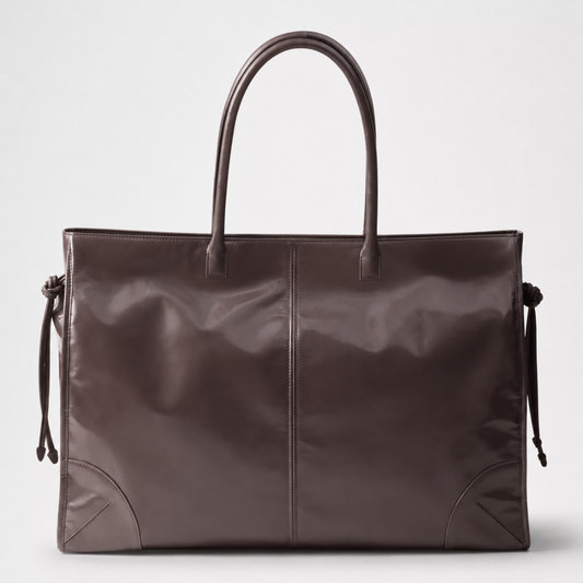 Bag Leather Tot Prad Brown